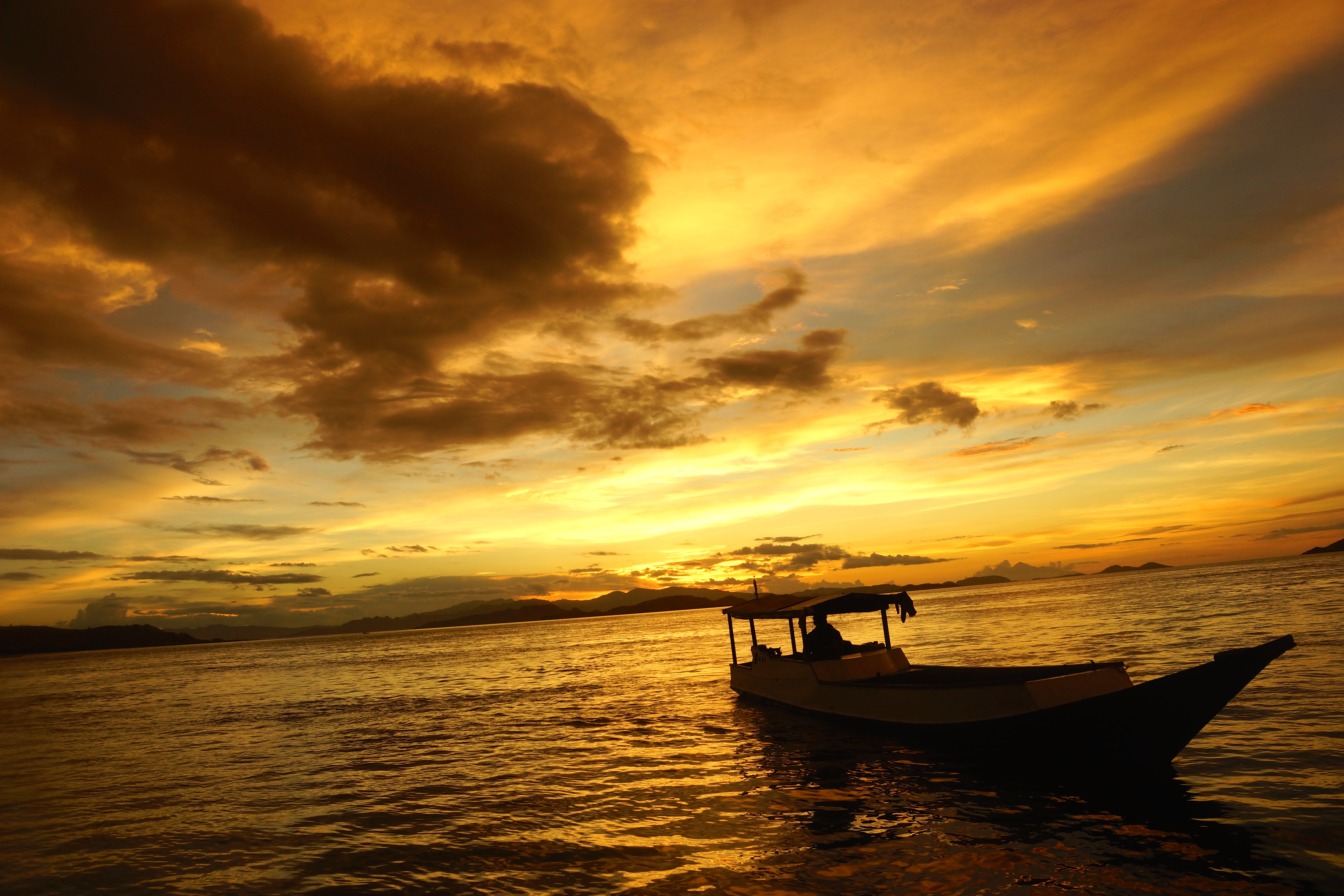 Sunset, off Labuan Bajo, Flores