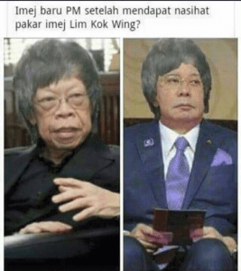 Najib's detractors are begging to have some fun with his appointment of Lim as a PR guru, as seen in this meme over Twitter